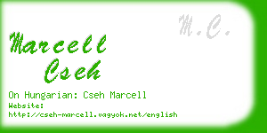 marcell cseh business card